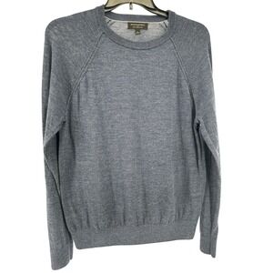 Banana Republic‎ Mens Sweater Large L Blue 100% Merino Wool Long Sleeve Knit